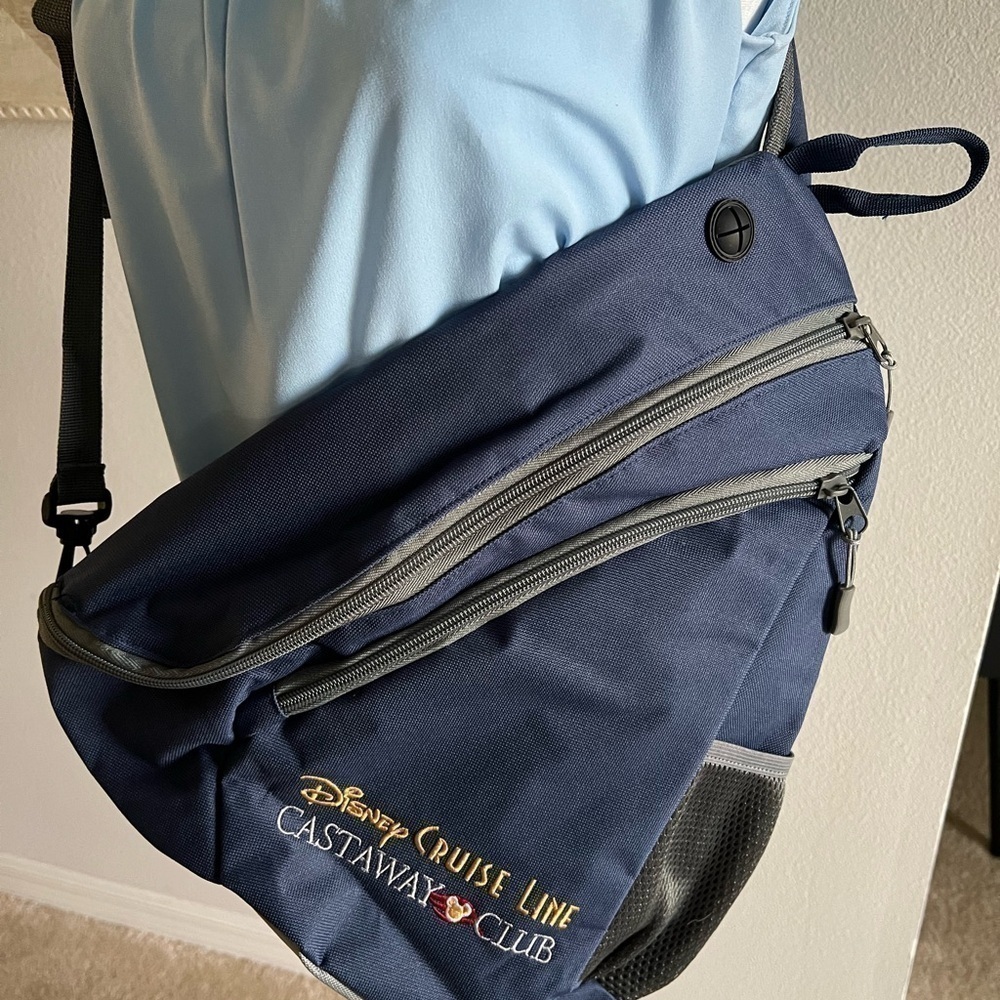 Disney Cruise Line Cast  Away Club NEW Sling Backpack Size Medium.